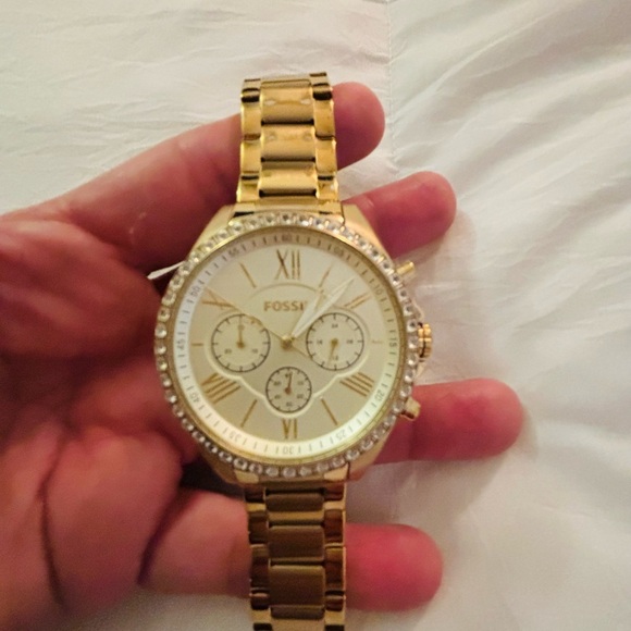Fossil Women's Gold-Tone Watch with Crystal Accents - Picture 3 of 4